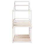 Casa si Gradina - Mobilier - Paturi si accesorii - Paturi - Pat supraetajat cu acoperis, alb, 90x200 cm, lemn masiv de pin - Infinity.ro
