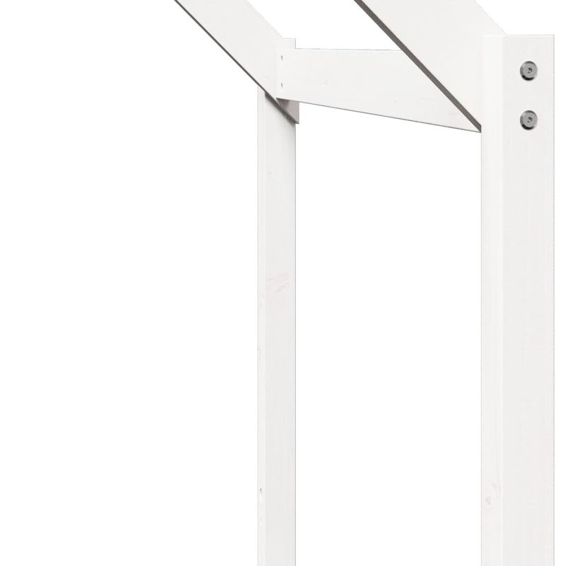Casa si Gradina - Mobilier - Paturi si accesorii - Paturi - Pat supraetajat cu acoperis, alb, 90x200 cm, lemn masiv de pin - Infinity.ro