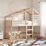 Casa si Gradina - Mobilier - Paturi si accesorii - Paturi - Pat etajat cu scara si acoperis, alb, 90x190 cm, lemn masiv pin - Infinity.ro