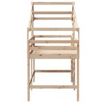 Casa si Gradina - Mobilier - Paturi si accesorii - Paturi - Pat etajat cu scara si acoperis, alb, 90x190 cm, lemn masiv pin - Infinity.ro
