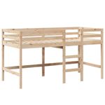 Casa si Gradina - Mobilier - Paturi si accesorii - Paturi - Pat etajat cu scara si acoperis, alb, 90x190 cm, lemn masiv pin - Infinity.ro