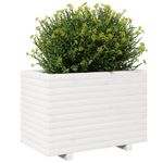 Casa si Gradina - Gradinarit si plante - Plante si ghivece - Ghivece si suporturi - Jardiniera de gradina, alb, 70x40x49,5 cm, lemn masiv de pin - Infinity.ro
