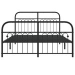 Casa si Gradina - Mobilier - Paturi si accesorii - Paturi - Cadru pat metalic cu tablie de cap/picioare, negru, 140x190 cm - Infinity.ro