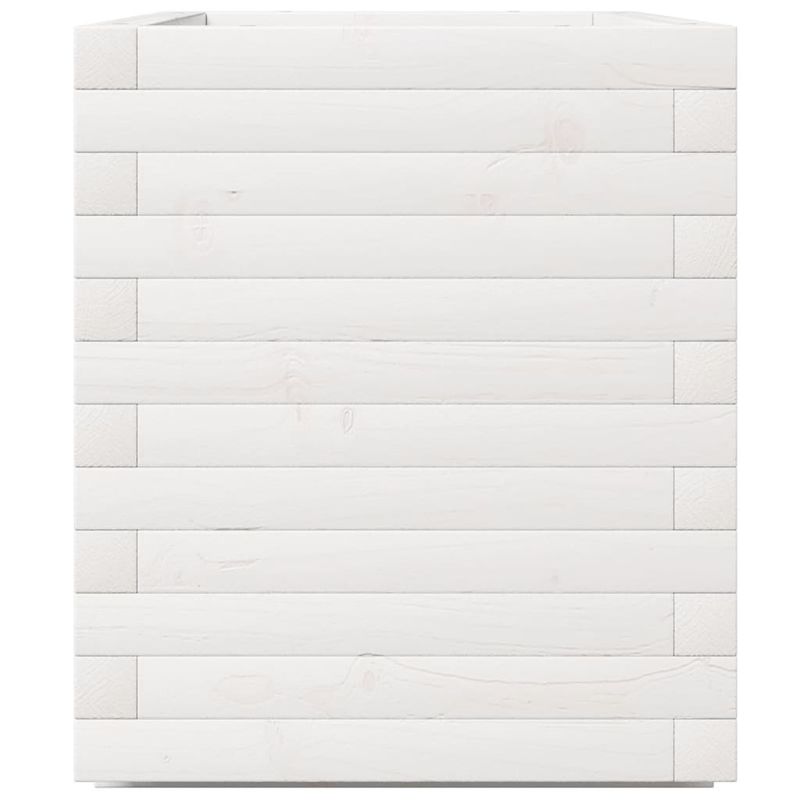 Casa si Gradina - Gradinarit si plante - Plante si ghivece - Ghivece si suporturi - Jardiniera de gradina, alb, 70x40x49,5 cm, lemn masiv de pin - Infinity.ro