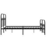 Casa si Gradina - Mobilier - Paturi si accesorii - Paturi - Cadru pat metalic cu tablie de cap/picioare, negru, 140x190 cm - Infinity.ro