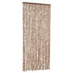 Casa si Gradina - Textile si covoare - Rulouri si jaluzele - Perdea pentru insecte, bej si maro inchis, 56x200 cm, chenille - Infinity.ro