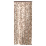 Casa si Gradina - Textile si covoare - Rulouri si jaluzele - Perdea pentru insecte, bej si maro inchis, 56x200 cm, chenille - Infinity.ro