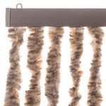 Casa si Gradina - Textile si covoare - Rulouri si jaluzele - Perdea pentru insecte, bej si maro inchis, 56x200 cm, chenille - Infinity.ro
