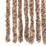 Casa si Gradina - Textile si covoare - Rulouri si jaluzele - Perdea pentru insecte, bej si maro inchis, 56x200 cm, chenille - Infinity.ro