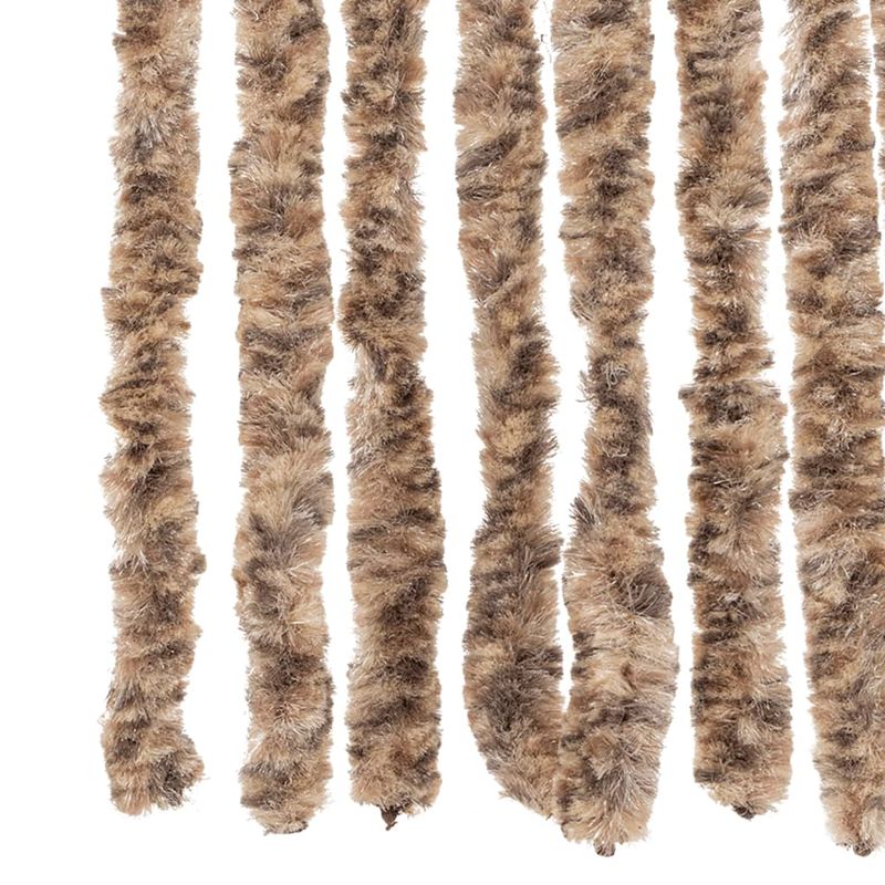 Casa si Gradina - Textile si covoare - Rulouri si jaluzele - Perdea pentru insecte, bej si maro inchis, 56x200 cm, chenille - Infinity.ro