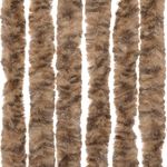 Casa si Gradina - Textile si covoare - Rulouri si jaluzele - Perdea pentru insecte, bej si maro inchis, 56x200 cm, chenille - Infinity.ro
