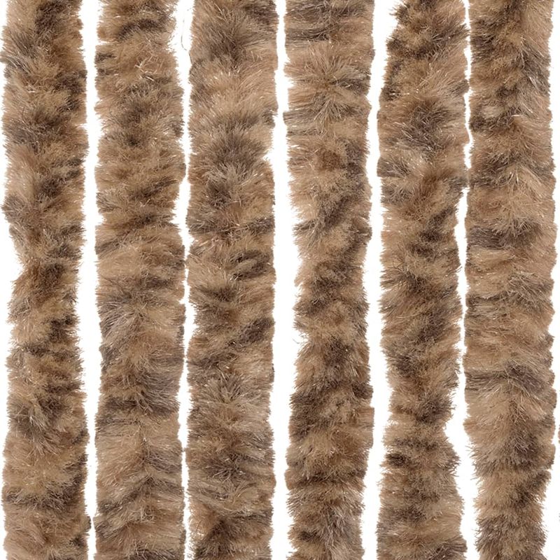 Casa si Gradina - Textile si covoare - Rulouri si jaluzele - Perdea pentru insecte, bej si maro inchis, 56x200 cm, chenille - Infinity.ro