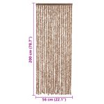 Casa si Gradina - Textile si covoare - Rulouri si jaluzele - Perdea pentru insecte, bej si maro inchis, 56x200 cm, chenille - Infinity.ro