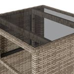 Casa si Gradina - Gradina si terasa - Mobilier exterior - Seturi mobila gradina - Set bistro de gradina cu perne, 3 piese, gri, poliratan - Infinity.ro