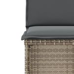 Casa si Gradina - Gradina si terasa - Mobilier exterior - Seturi mobila gradina - Set bistro de gradina cu perne, 3 piese, gri, poliratan - Infinity.ro