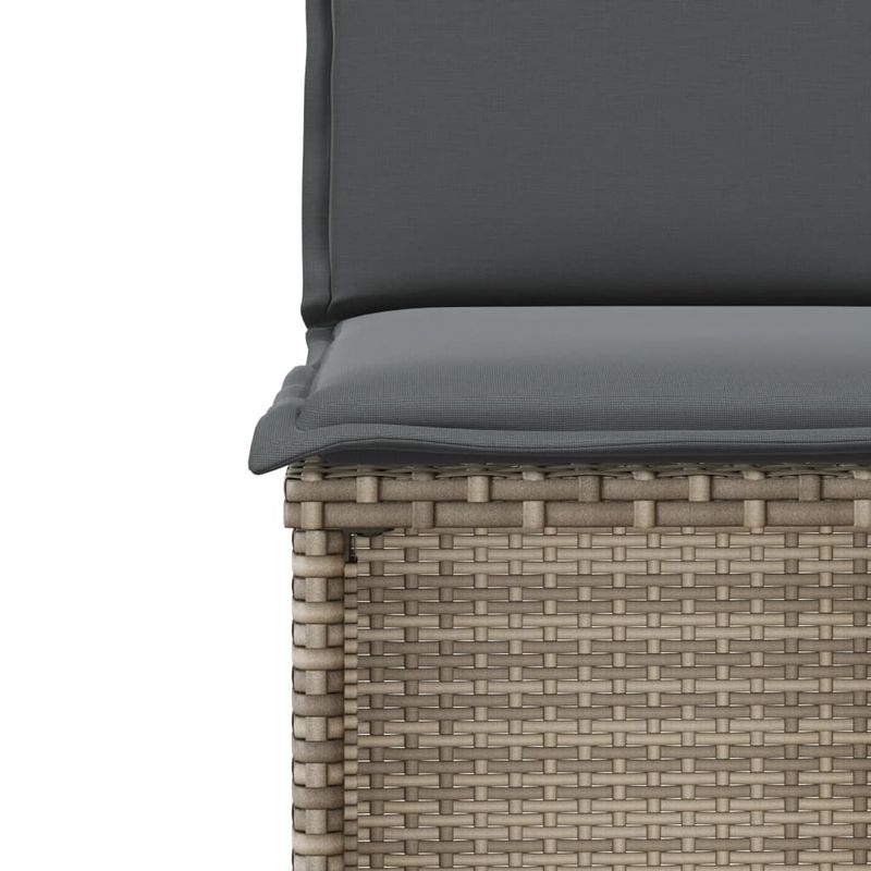 Casa si Gradina - Gradina si terasa - Mobilier exterior - Seturi mobila gradina - Set bistro de gradina cu perne, 3 piese, gri, poliratan - Infinity.ro