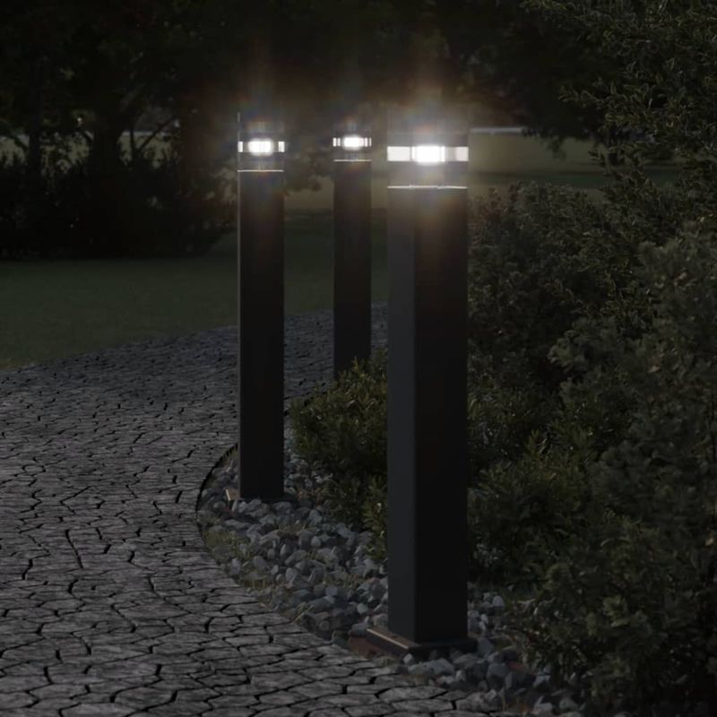 Casa si Gradina - Corpuri si surse de iluminat - Iluminat exterior - Felinare - Lampa de podea de exterior, negru, 80 cm, aluminiu - Infinity.ro