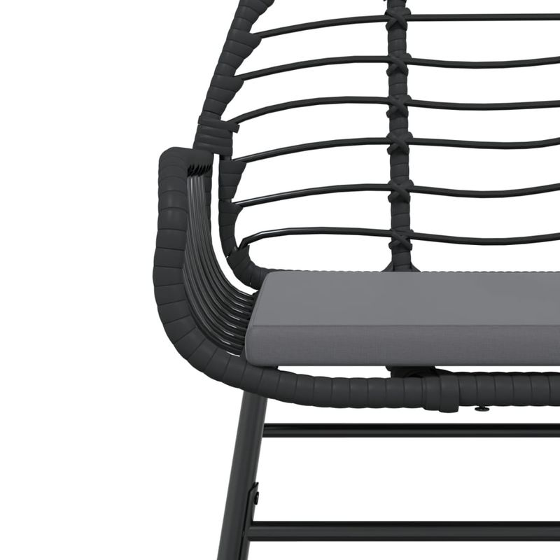 Casa si Gradina - Gradina si terasa - Mobilier exterior - Scaune si sezlonguri gradina - Scaune de gradina cu perne, 2 buc., negru, poliratan - Infinity.ro