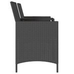 Casa si Gradina - Gradina si terasa - Mobilier exterior - Canapele si fotolii gradina - Canapea de gradina cu 2 locuri cu masa si scaune negru poliratan - Infinity.ro