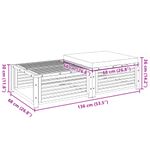 Casa si Gradina - Gradina si terasa - Mobilier exterior - Canapele si fotolii gradina - Masa de gradina cu taburet, lemn masiv de acacia, antracit - Infinity.ro