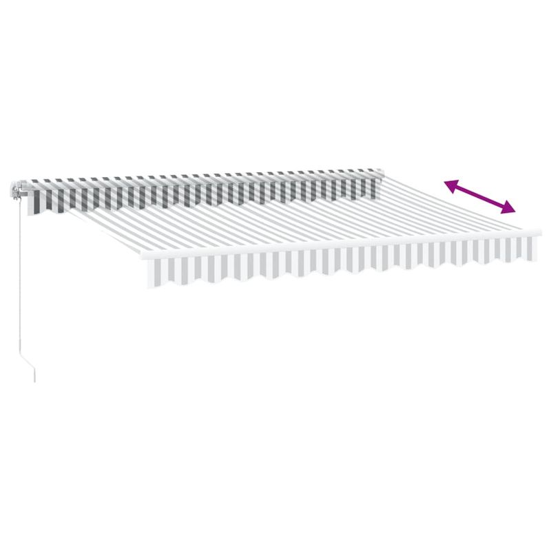 Casa si Gradina - Gradina si terasa - Umbrele si pavilioane - Pavilioane - Copertina retractabila manual, antracit/alb, 350x250 cm - Infinity.ro