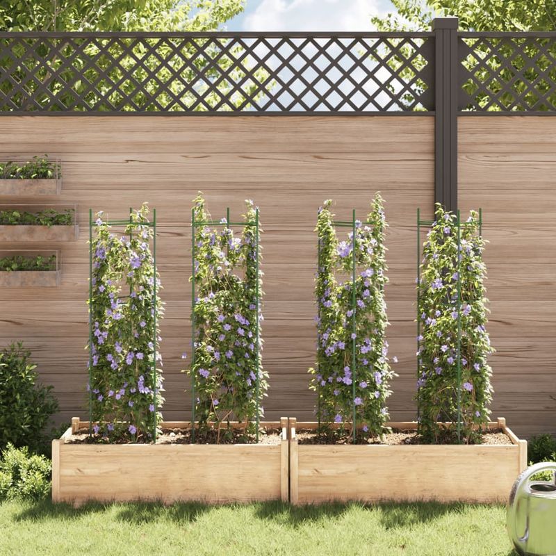 Casa si Gradina - Gradinarit si plante - Plante si ghivece - Ghivece si suporturi - Suport pentru rosii, 4 buc., 116 cm, otel si PP - Infinity.ro