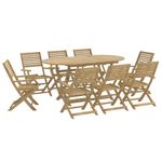 Casa si Gradina - Gradina si terasa - Mobilier exterior - Seturi mobila gradina - Set mobilier de gradina, 9 piese, lemn masiv de acacia - Infinity.ro