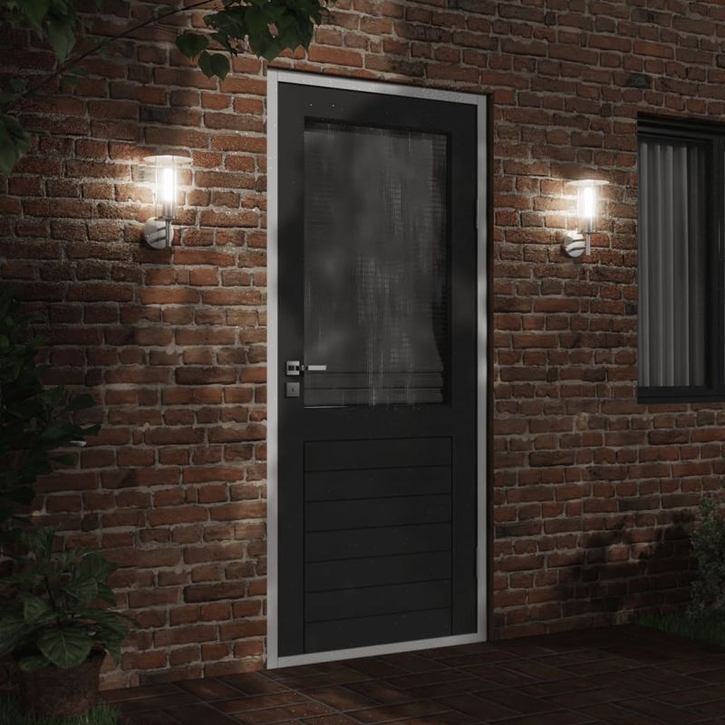 Casa si Gradina - Corpuri si surse de iluminat - Iluminat exterior - Instalatii luminoase exterior - Corp de iluminat exterior de perete, argintiu, otel inoxidabil - Infinity.ro