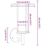 Casa si Gradina - Corpuri si surse de iluminat - Iluminat exterior - Instalatii luminoase exterior - Corp de iluminat exterior de perete, argintiu, otel inoxidabil - Infinity.ro