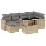 Casa si Gradina - Gradina si terasa - Mobilier exterior - Seturi mobila gradina - Set canapele de gradina, 7 piese, cu perne, bej, poliratan - Infinity.ro