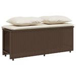 Casa si Gradina - Gradina si terasa - Mobilier exterior - Seturi mobila gradina - Set mobilier de gradina cu perne, 3 piese, maro, poliratan - Infinity.ro