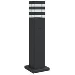 Casa si Gradina - Corpuri si surse de iluminat - Iluminat exterior - Felinare - Lampa de podea de exterior cu priza, negru, 50 cm, aluminiu - Infinity.ro