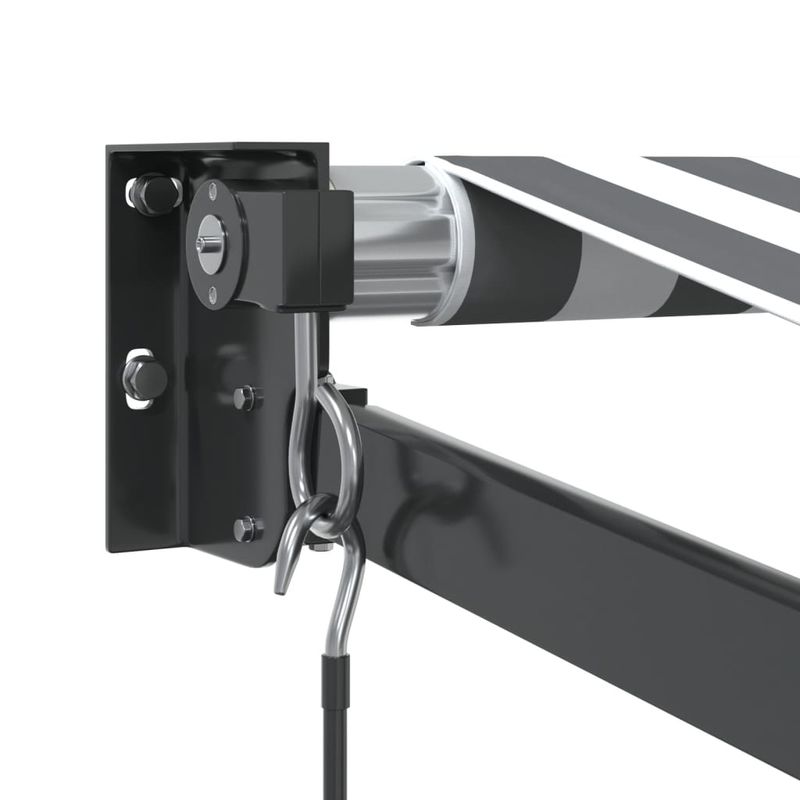 Casa si Gradina - Gradina si terasa - Umbrele si pavilioane - Pavilioane - Copertina retractabila antracit/alb, 5x3 m, textil/aluminiu - Infinity.ro