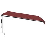 Casa si Gradina - Gradina si terasa - Umbrele si pavilioane - Umbrele - Copertina retractabila automat, visiniu, 400x350 cm - Infinity.ro