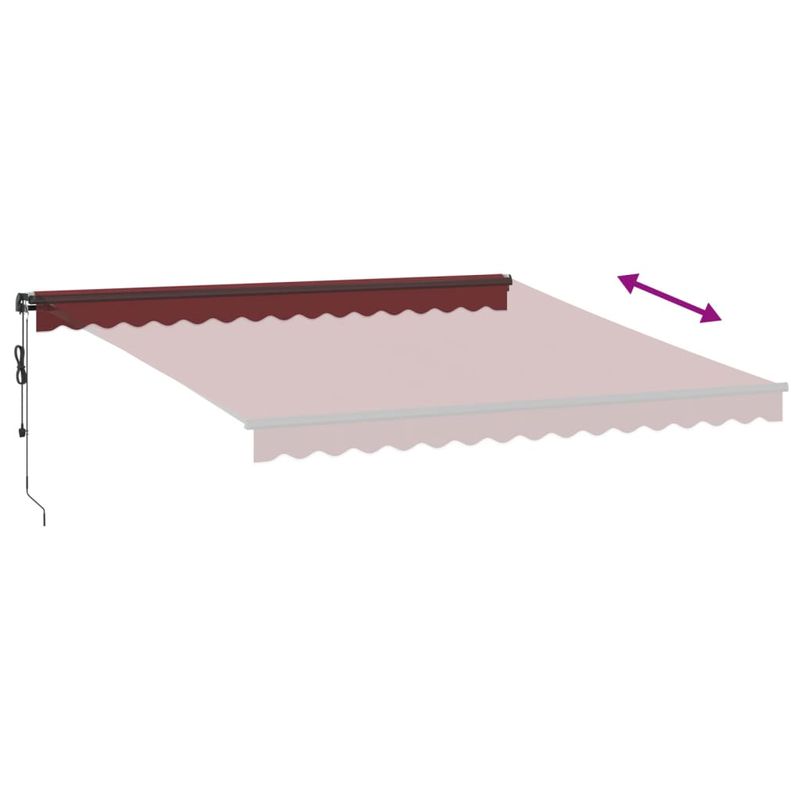 Casa si Gradina - Gradina si terasa - Umbrele si pavilioane - Umbrele - Copertina retractabila automat, visiniu, 400x350 cm - Infinity.ro
