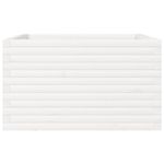 Casa si Gradina - Gradinarit si plante - Plante si ghivece - Ghivece si suporturi - Jardiniera de gradina, alb, 80x80x45,5 cm, lemn masiv de pin - Infinity.ro