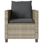 Casa si Gradina - Gradina si terasa - Mobilier exterior - Seturi mobila gradina - Set bistro cu perne, 3 piese, gri deschis, poliratan - Infinity.ro