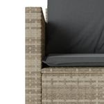 Casa si Gradina - Gradina si terasa - Mobilier exterior - Seturi mobila gradina - Set bistro cu perne, 3 piese, gri deschis, poliratan - Infinity.ro