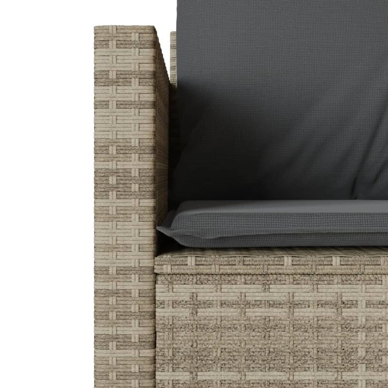 Casa si Gradina - Gradina si terasa - Mobilier exterior - Seturi mobila gradina - Set bistro cu perne, 3 piese, gri deschis, poliratan - Infinity.ro