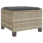 Casa si Gradina - Gradina si terasa - Mobilier exterior - Seturi mobila gradina - Set bistro cu perne, 3 piese, gri deschis, poliratan - Infinity.ro