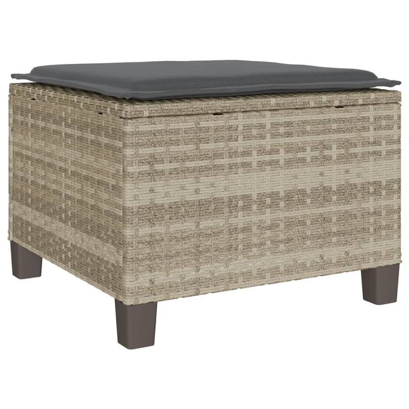 Casa si Gradina - Gradina si terasa - Mobilier exterior - Seturi mobila gradina - Set bistro cu perne, 3 piese, gri deschis, poliratan - Infinity.ro