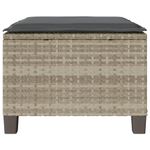 Casa si Gradina - Gradina si terasa - Mobilier exterior - Seturi mobila gradina - Set bistro cu perne, 3 piese, gri deschis, poliratan - Infinity.ro