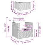 Casa si Gradina - Gradina si terasa - Mobilier exterior - Seturi mobila gradina - Set bistro cu perne, 3 piese, gri deschis, poliratan - Infinity.ro