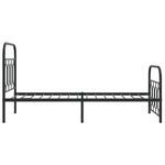 Casa si Gradina - Mobilier - Paturi si accesorii - Paturi - Cadru pat metalic cu tablii de cap/picioare, negru, 80x200 cm - Infinity.ro