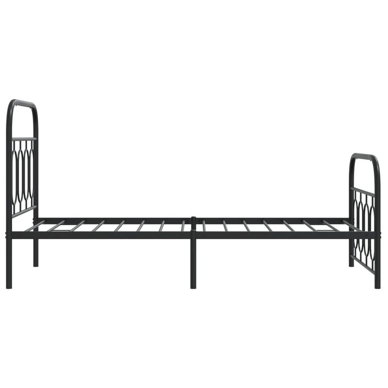Casa si Gradina - Mobilier - Paturi si accesorii - Paturi - Cadru pat metalic cu tablii de cap/picioare, negru, 80x200 cm - Infinity.ro