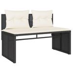 Casa si Gradina - Gradina si terasa - Mobilier exterior - Seturi mobila gradina - Set mobilier de gradina cu perne, 4 piese, negru, poliratan - Infinity.ro