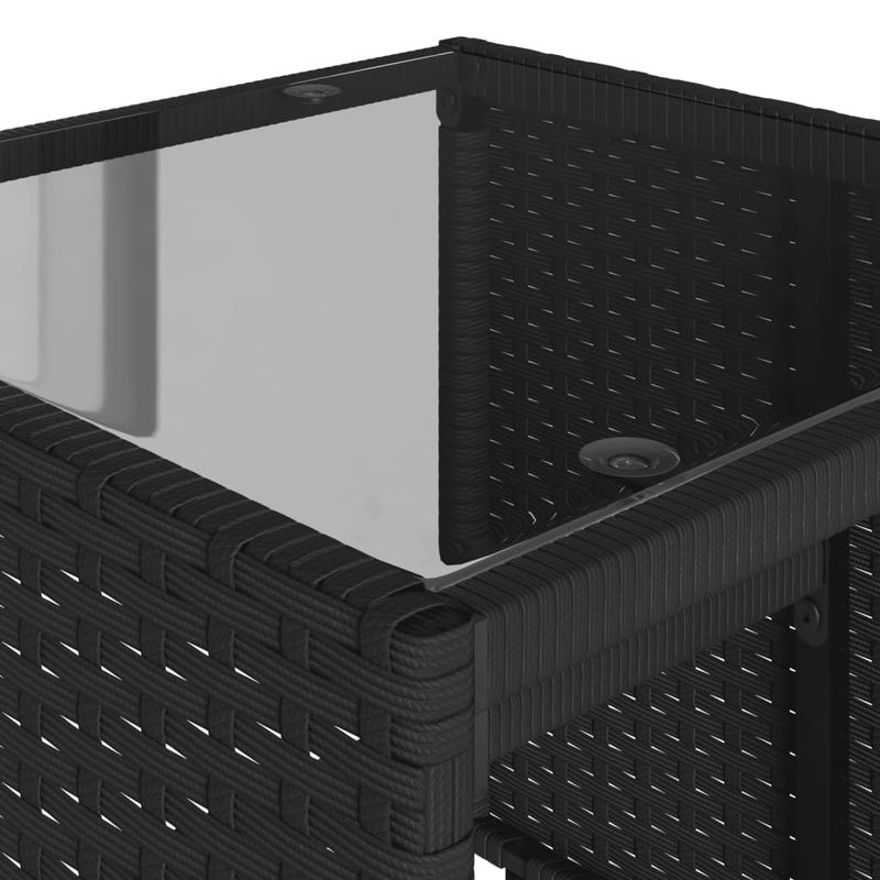 Casa si Gradina - Gradina si terasa - Mobilier exterior - Seturi mobila gradina - Set mobilier de gradina cu perne, 4 piese, negru, poliratan - Infinity.ro