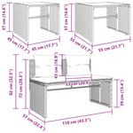 Casa si Gradina - Gradina si terasa - Mobilier exterior - Seturi mobila gradina - Set mobilier de gradina cu perne, 4 piese, negru, poliratan - Infinity.ro