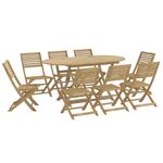 Casa si Gradina - Gradina si terasa - Mobilier exterior - Seturi mobila gradina - Set mobilier de gradina, 9 piese, lemn masiv de acacia - Infinity.ro