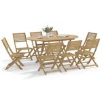Casa si Gradina - Gradina si terasa - Mobilier exterior - Seturi mobila gradina - Set mobilier de gradina, 9 piese, lemn masiv de acacia - Infinity.ro